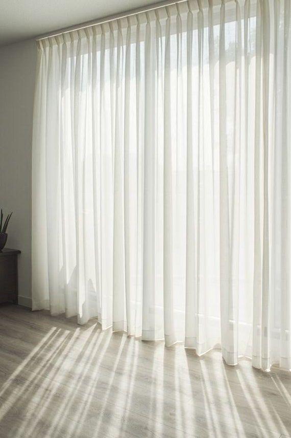 Sheer curtain fabric swatch